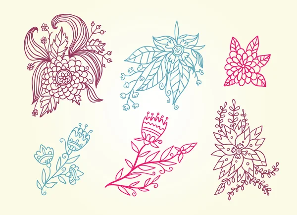 Printemps Collection Fleurs — Image vectorielle