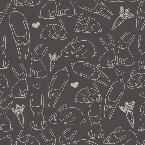 Lapins motif sans couture . — Image vectorielle