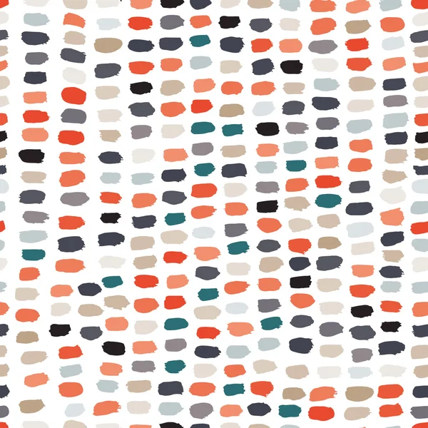 Abstrakt penseldrag av färg Vivid Seamless mönster — Stock vektor