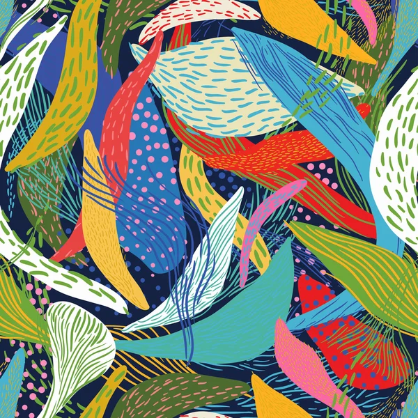 抽象的な美しい自然モチーフ パターン — ストックベクタ