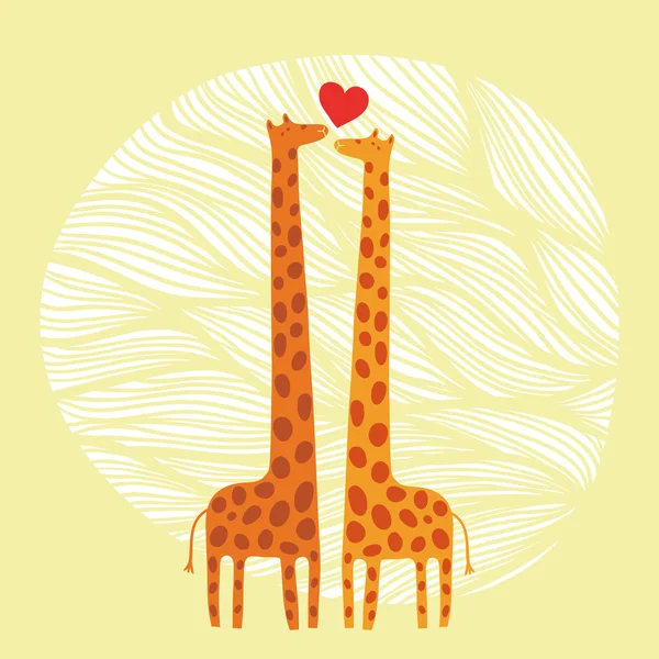 Giraffer kärlek — Stock vektor
