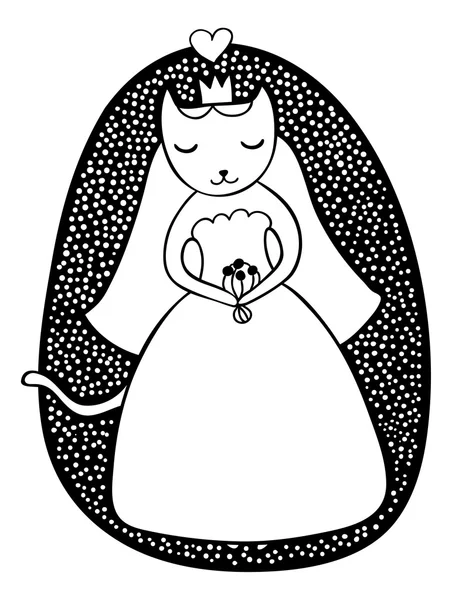 猫新娘 — 图库矢量图片