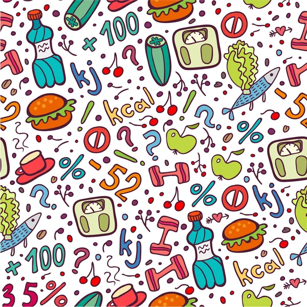 Diet seamless pattern.