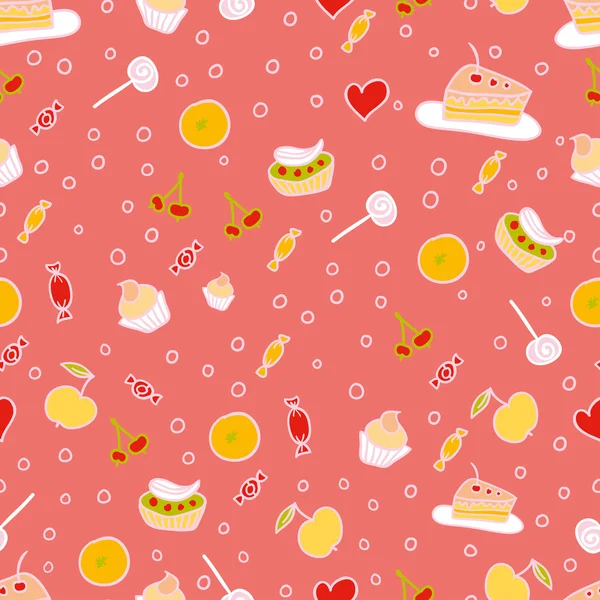 Pink sweet seamless pattern — Stock Vector