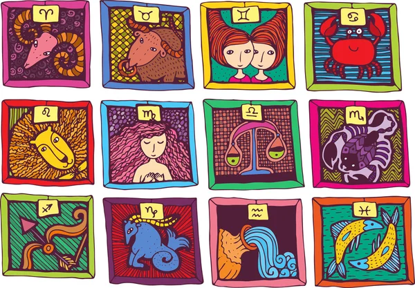 Renkli sevimli çizgi film yıldız falı