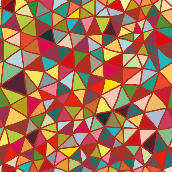 Målat glas seamless mönster med trianglar — Stock vektor