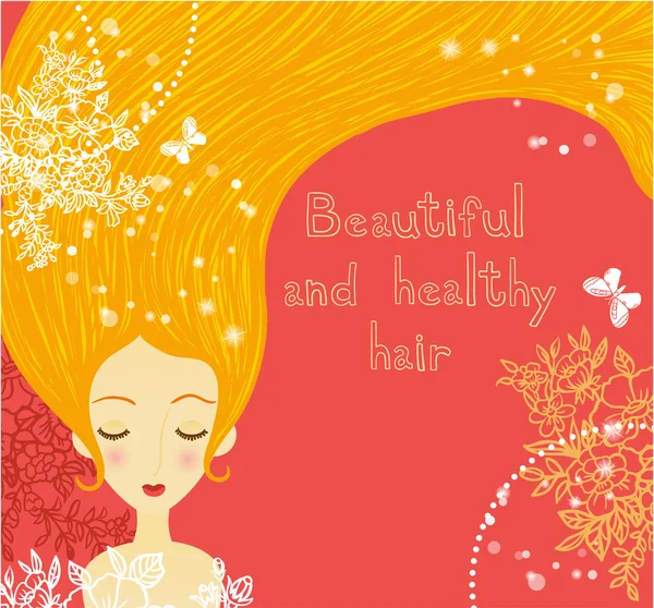 Güzel ve sağlıklı sarı saçlı