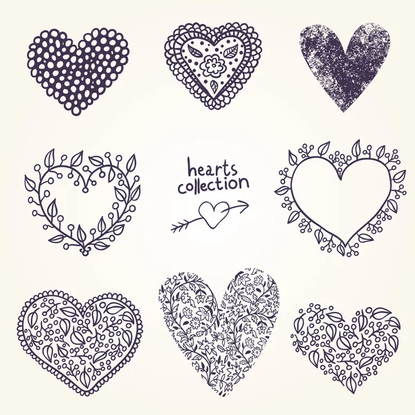 Collection of hearts — Wektor stockowy