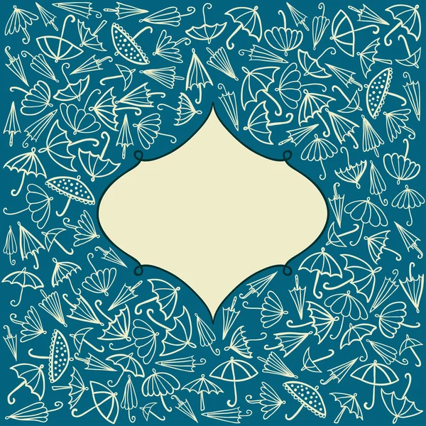 Paraguas fondo azul — Archivo Imágenes Vectoriales