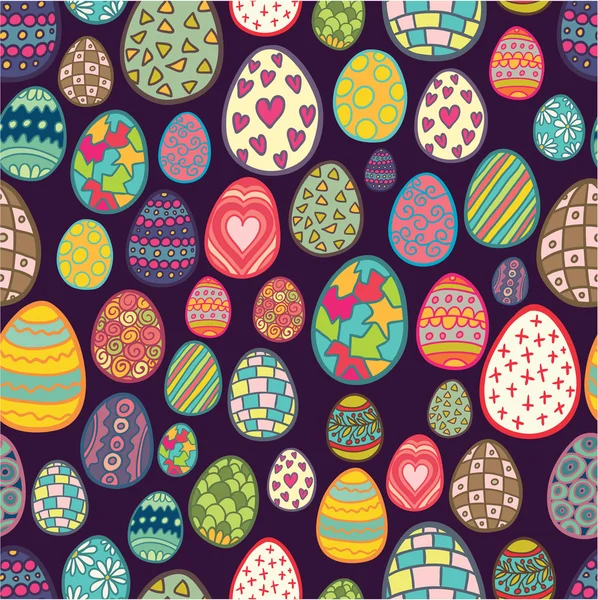 Versierd eieren naadloze patroon — Stockvector