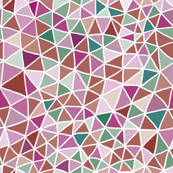 Stained-glass seamless pattern with triangles — Stock Vector