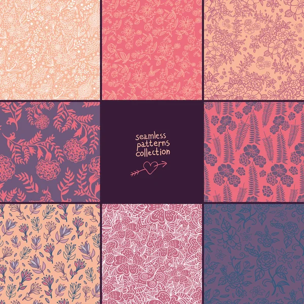 çiçek desenleri kümesi