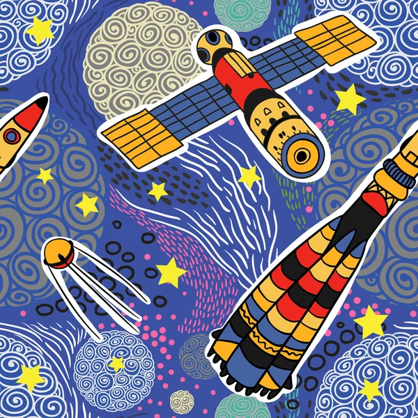 Space seamless pattern