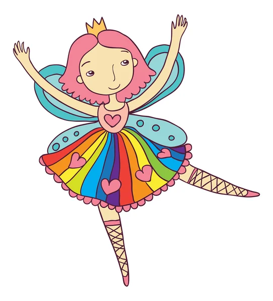 Regenboog prinses — Stockvector