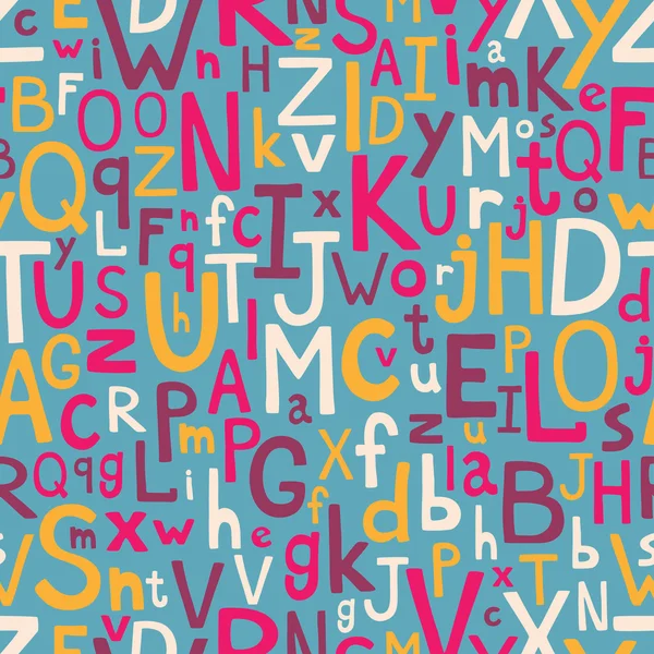 Alphabet seamless pattern — Stock Vector