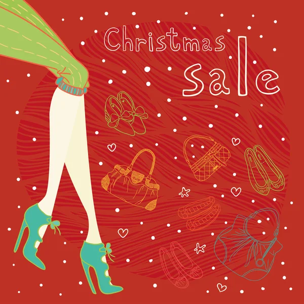 Christmas fashion sale background — Stock Vector