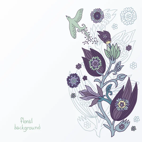 kuş çiçek arka plan.