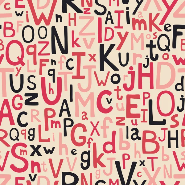 Alphabet rose motif sans couture — Image vectorielle