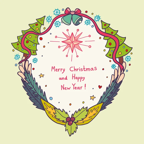 Christmas greeting card — Stock Vector