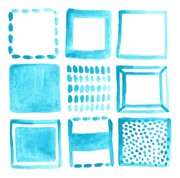 Colección de cuadrados azules — Archivo Imágenes Vectoriales