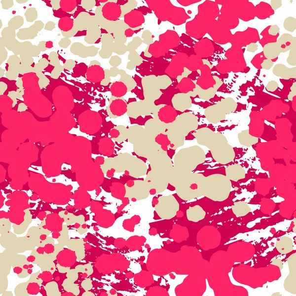 Pink artistic spots seamless pattern — Stock Vector