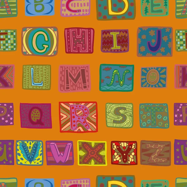 Patrón sin costura del alfabeto — Archivo Imágenes Vectoriales