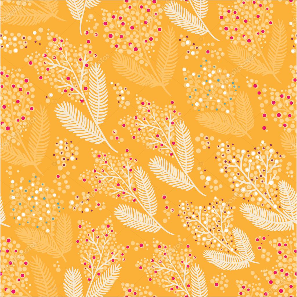 Small round flowers yellow seamless pattern Stock Vector Image by ©Apolinarias 57817147