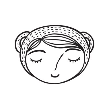 Sevimli küçük kız baş