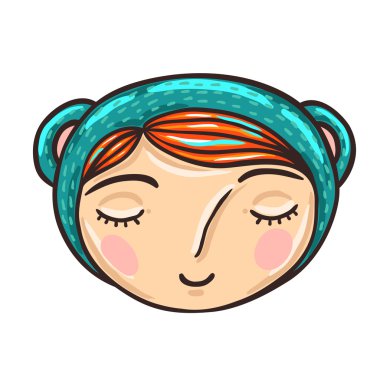 Sevimli küçük kız baş