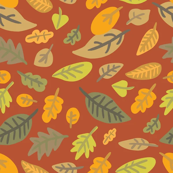 Automne laisse motif sans couture — Image vectorielle