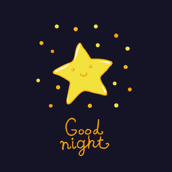 Buenas noches y dulces sueños Ilustración — Vector de stock