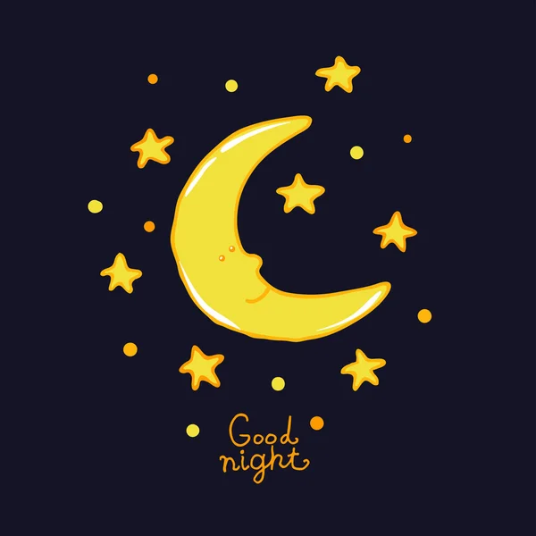 İyi geceler, tatlı rüyalar illüstrasyon