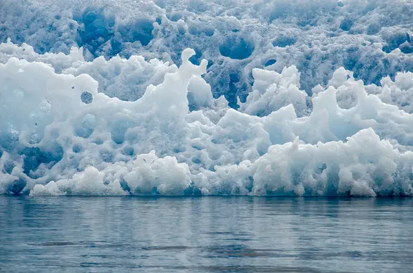 Detalhe Iceberg Com Formas Caprichosas — Fotografia de Stock
