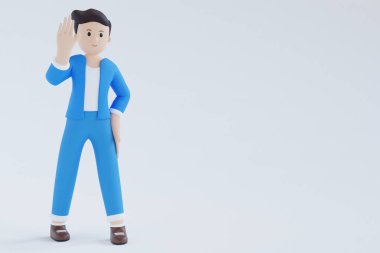 Beyaz arka planda izole edilmiş mutlu bir adam.