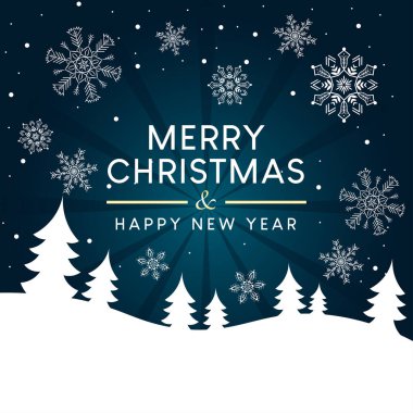 Mutlu Noeller ve mutlu yıllar tebrik kartı.