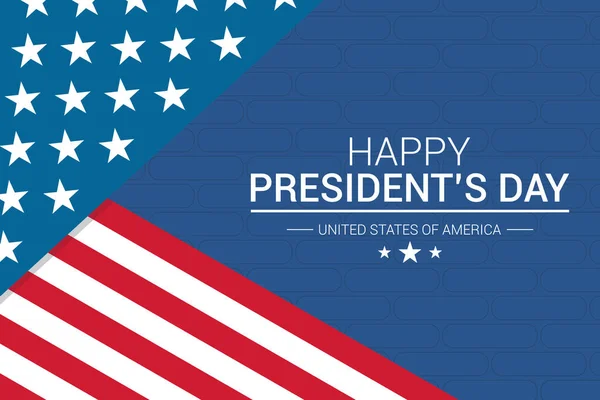 Flat Design Happy President Day Θέμα Διανυσματική Απεικόνιση — Διανυσματικό Αρχείο