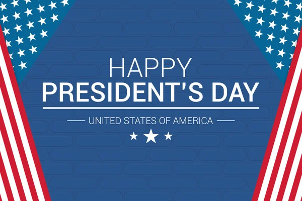 Flat Design Happy President Day Θέμα Διανυσματική Απεικόνιση — Διανυσματικό Αρχείο