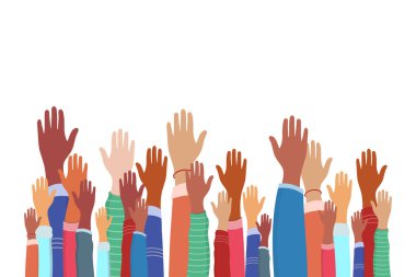 Çeşitli insanların üst üste binmesi. Takım çalışması ve işbirliği kavramı. Farklı kültürler. Kopyala uzayı.