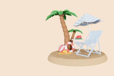 Metnin için yazlık arkaplanı kopyalama alanı ile 3B biçimlendiriliyor.