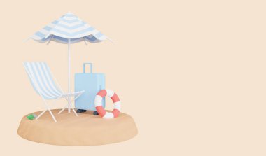 Metnin için yazlık arkaplanı kopyalama alanı ile 3B biçimlendiriliyor.