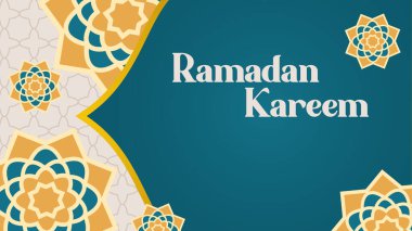 Ramazan Kareem İslami tebrik kartı. vektör illüstrasyonu