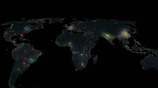 Digital surveillance world map, Concept of Global Businesses, Global innovation and technology, Global communication,Global network,creative concept,3D render
