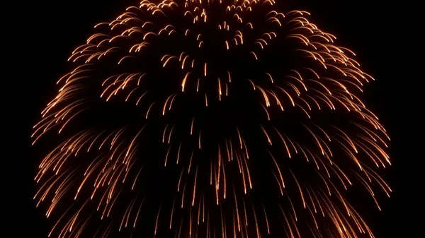 Explosión Fuegos Artificiales Cielo Por Noche Render —  Fotos de Stock