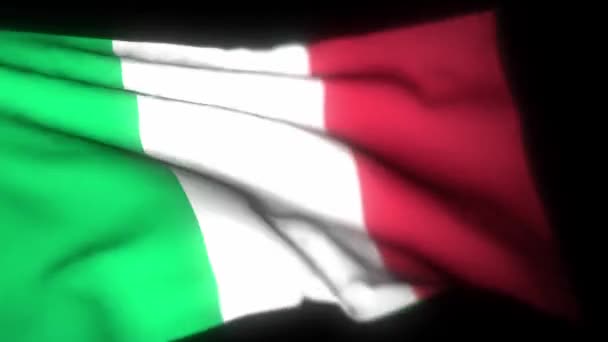 Drapeau Italie Animation Réaliste Drapeau Agitant Drapeau Italie Agitant Dans — Video