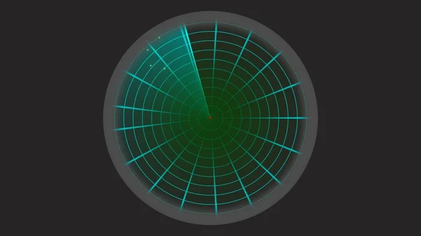 Radar Hud Screen Animatie Met Bewegende Doelen Sonarscherm Voor Onderzeeërs — Stockfoto