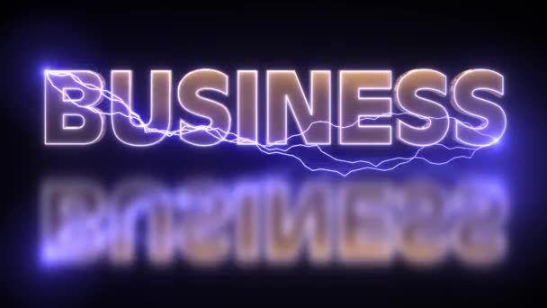 Business Concept Thema Futuristisch Filmisch Business Titel Tekst Met Mooi — Stockvideo