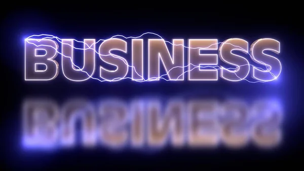 Business Konzept Thema Futuristische Und Filmische Business Titel Oder Text — Stockfoto