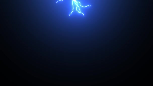 Bella Impatto Realistico Illuminazione Scioperi Fulmini Tempesta Elettrica Temporale Con — Video Stock