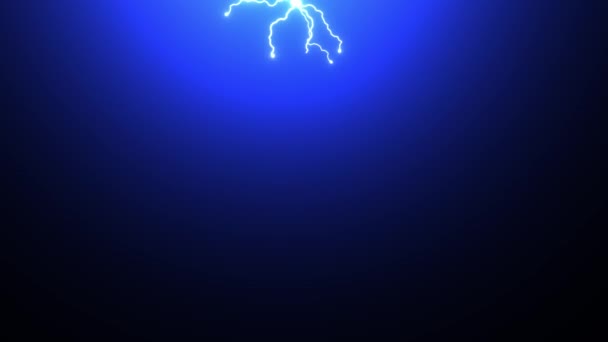 Frumos Impactul Realistic Iluminatului Greve Sau Fulger Furtună Electrică Furtună — Videoclip de stoc