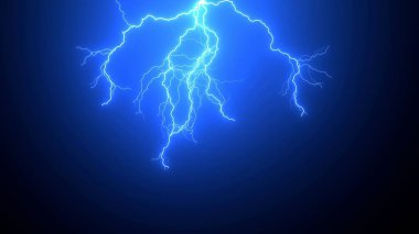 Güzel gerçekçi yıldırım çarpması ya da şimşek çakması, elektrik fırtınası şimşek çakması, şimşek çakması, 4k Yüksek Kalite, 3d görüntü
